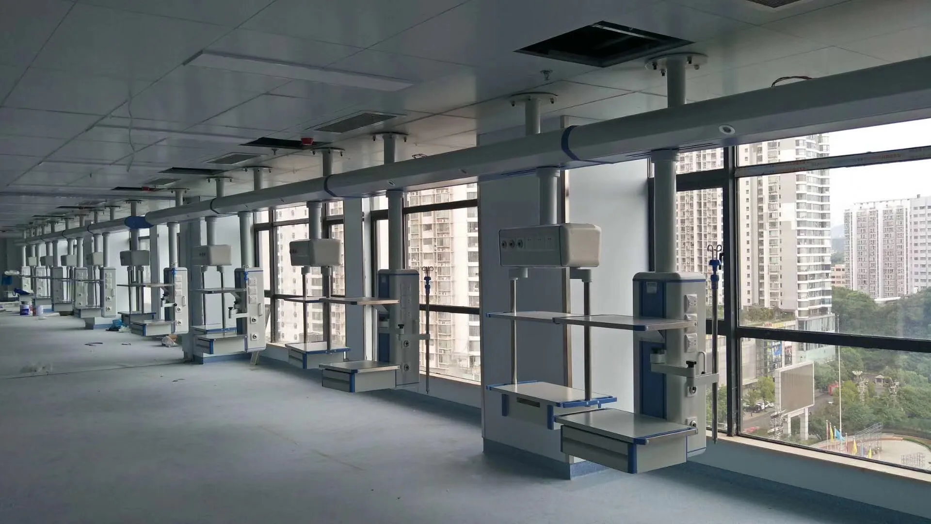 Surgical Pendant Tower Terminated Installtion