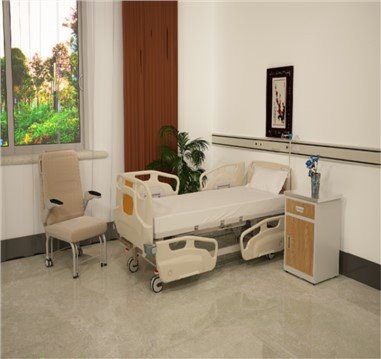 Cama médica de tres funciones